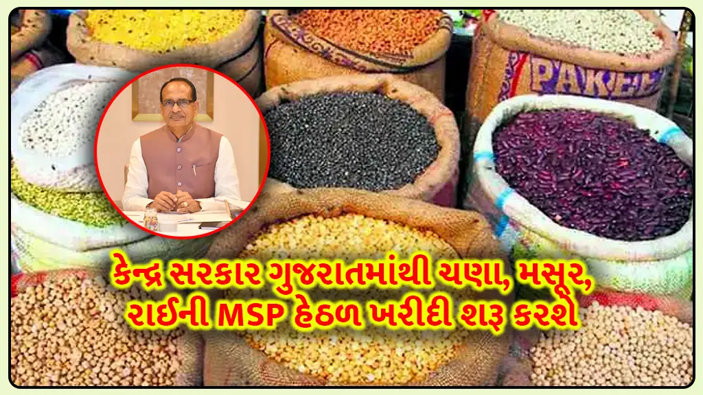 Central government purchase gram, masoor, Mustard from Gujarat under price support scheme