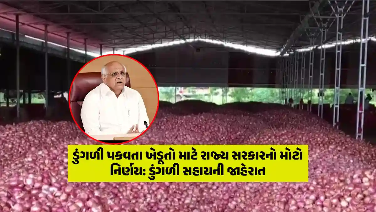 ગુજરાત સરકાર ડુંગળીના ખેડૂતોને નીચા ભાવથી રાહત આપવા મણે રૂ.40ની આર્થિક ડુંગળી સહાય આપશે