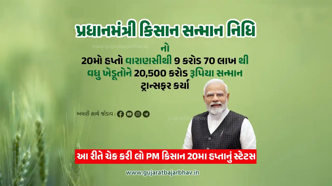 Modi government from Varanasi Pradhan Mantri Kisan Samman Nidhi yojana Rs 2,000 of 20th installment transferred to farmers