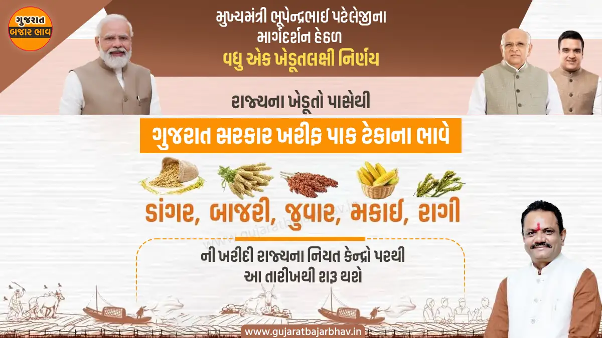 Good news for farmers: Gujarat government will start purchasing kharif crops paddy, millet, sorghum, maize and ragi at MSP