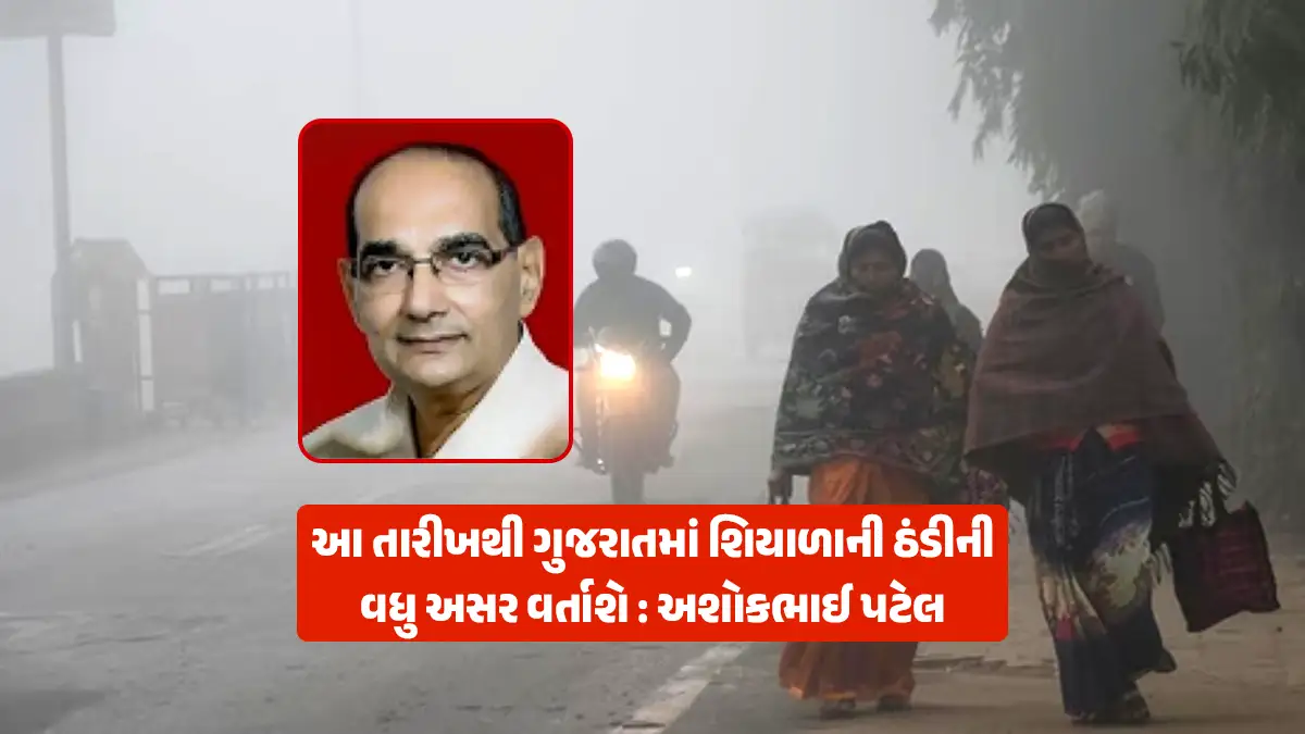 Gujarat Winter Update: Winter weather in Saurashtra Gujarat and Kutch will be more affected by bitter cold from 6 to 13 December Ashokbhai Patel