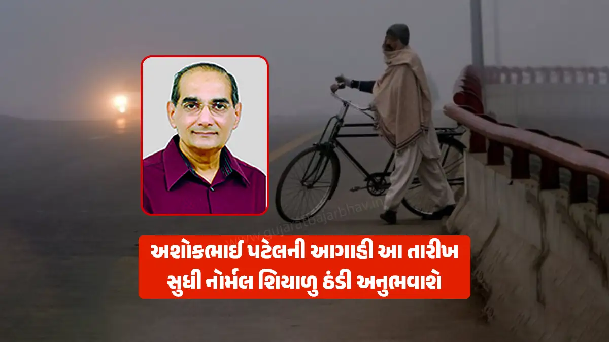 Gujarat winter forecast: Ashokbhai Patel weather forecast: cold till December 31 Normal winter cold will be down