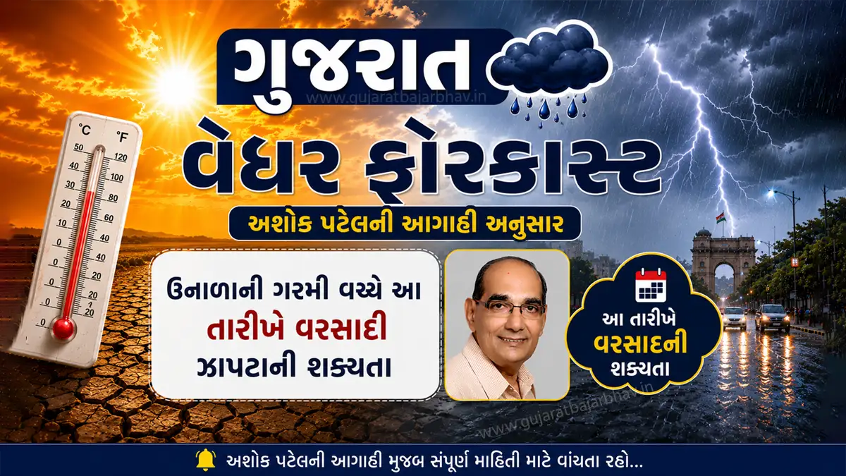 Gujarat Weather Forecast: Ashok Patel forecast, unseasonal rain showers are likely amid the summer heat in Gujarat