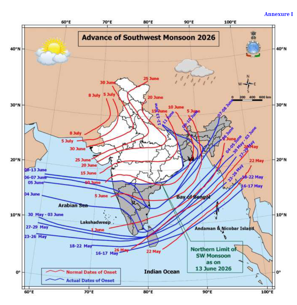 Gujarat Weather Forecast: આગામી દિવસોમાં સૌરાષ્ટ્ર-ગુજરાત અને કચ્છમાં પ્રી-મોન્સૂન આઈસોલેટેડ એક્ટિવિટીની શક્યતા 13 થી 20 જૂન અશોક પટેલની આગાહી 1 Advance of Southwest Monsoon 2026