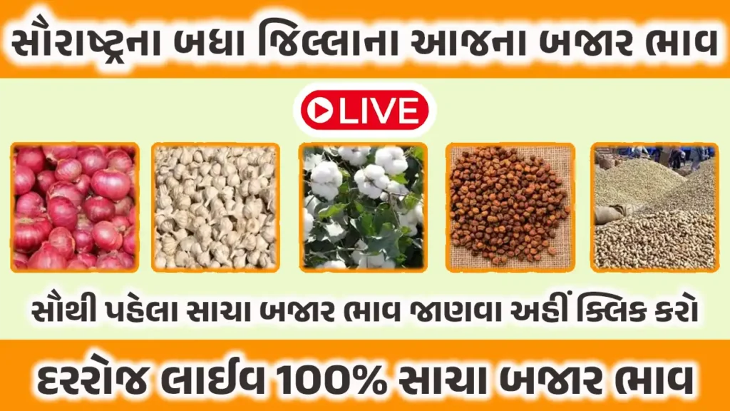 Saurashtra Marketing Yard Bajar Bhav - સૌરાષ્ટ્ર માર્કેટિંગ યાર્ડ બજાર ભાવ 1 Saurashtra market yard bajar bhav today, સૌરાષ્ટ્ર માર્કેટયાર્ડમાં આજના બજાર ભાવ